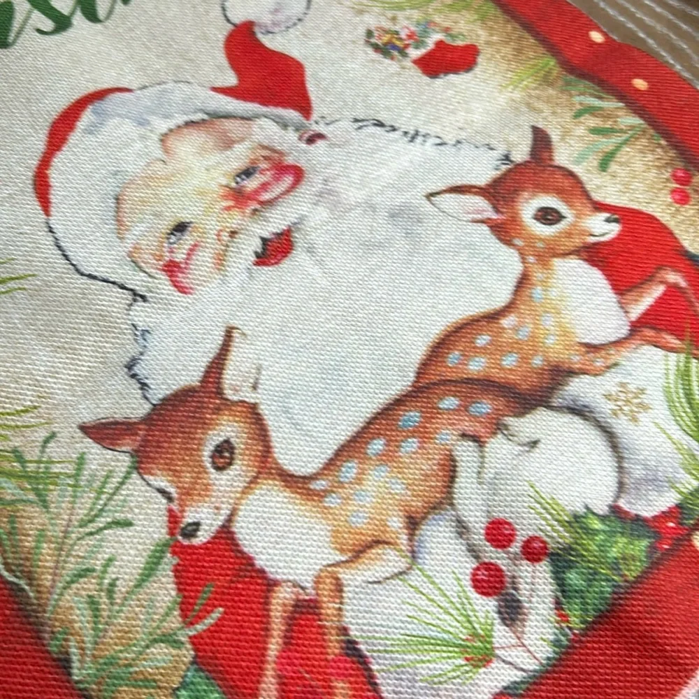 NEW! Vintage Inspired Nostalgic North Pole Santa Claus Dining Table Runner